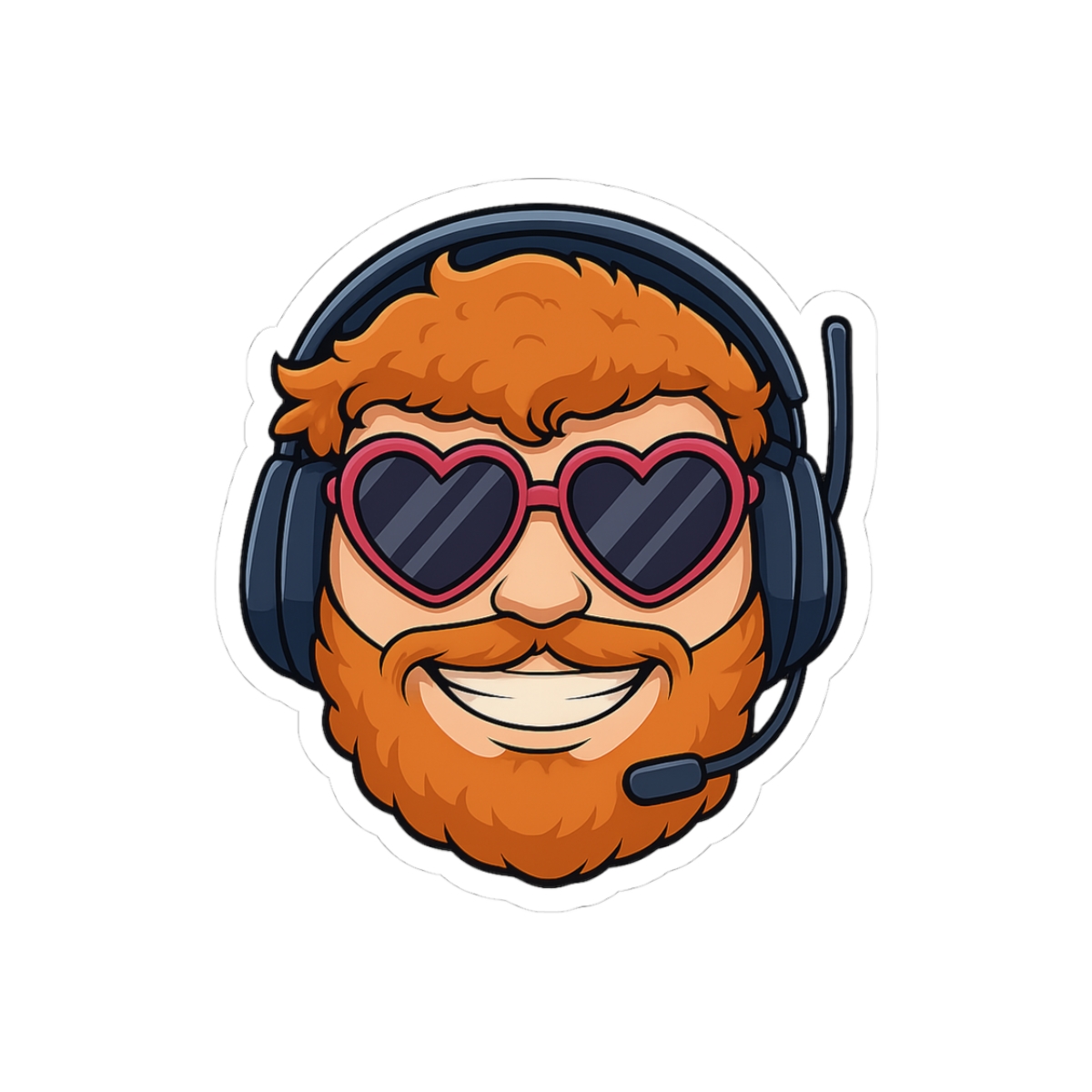 CaseOh Heart Glasses Headshot Sticker - Official stickers merchandise