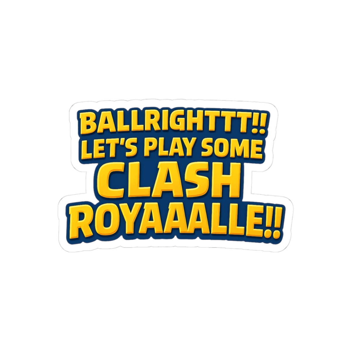 Clash Royale Let's Play Streamer Gaming Sticker - Official stickers merchandise
