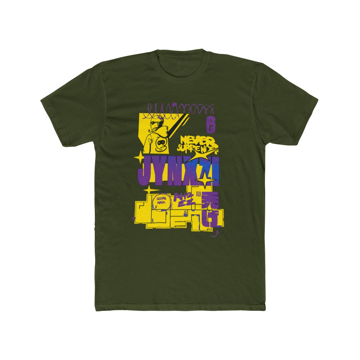 Jynxzi Never Mind Yellow and Purple Limited Edition T Shirt - alternate angle 4, merchandise