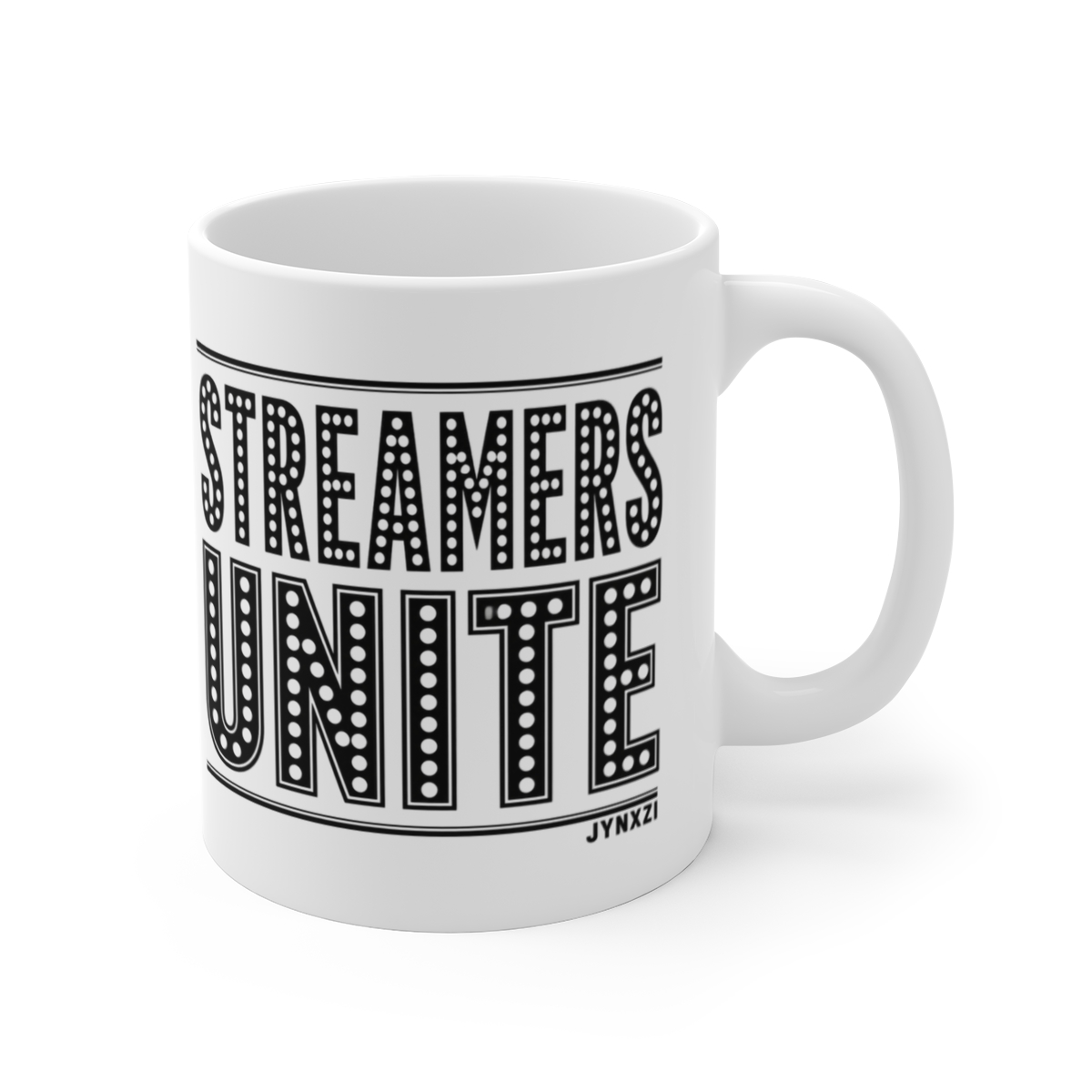 Jynxzi "Streamers Unite" White Mug - Jynxzi official Mugs & Drinkware merch