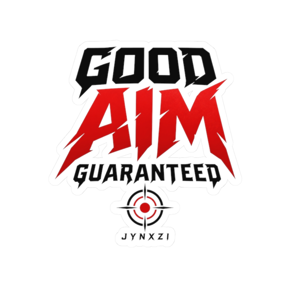 Jynxzi "GOOD AIM GUARANTEED" Sticker - Official t-shirts merchandise